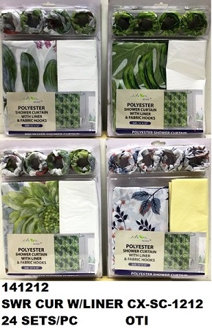Shower Curtain with Liner