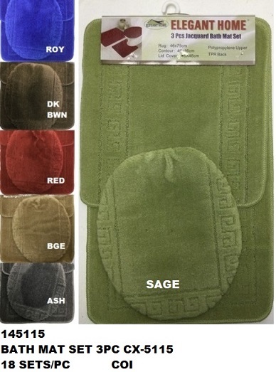 3-Piece Bath Mat Set